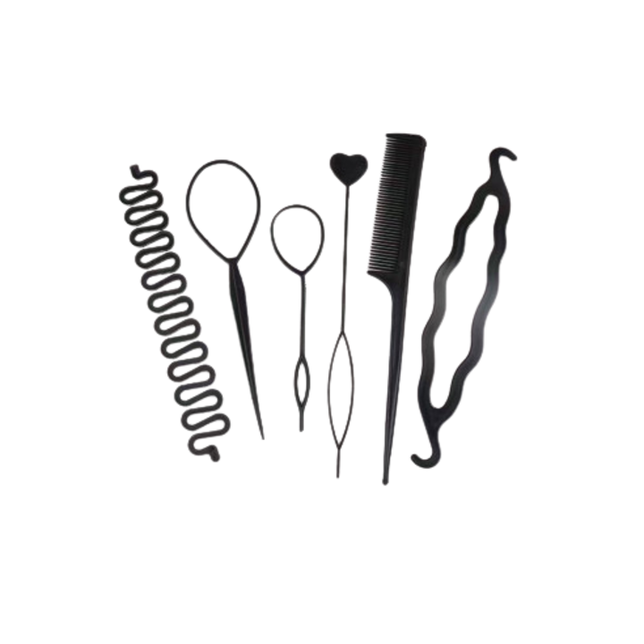 Set 6 accesorii de impletit parul