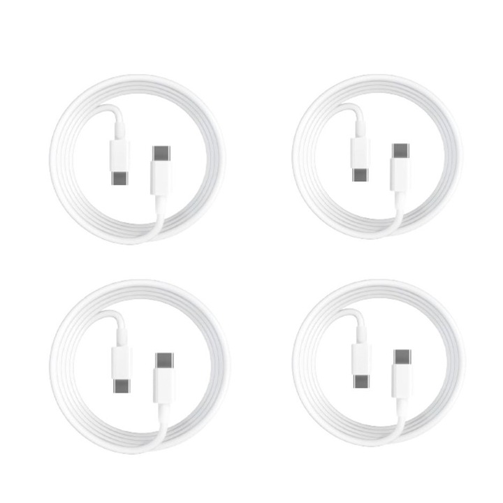 Set 4 accesorii Cablu incarcare USB-C to C,1M, 60w, pentru Iphone 15 Pro Max,15 pro, QUANDES®