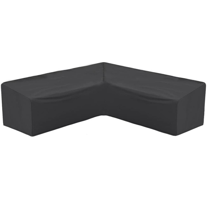 Husa mobiler gradina, Poliester, Pentru colt, Rezistenta la apa, 200x270x82cm, Negru