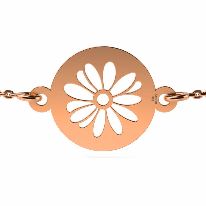 Bratara cu lantisor din aur roz model Margareta