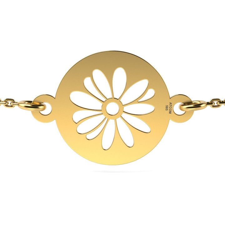 Bratara cu lantisor din aur galben model Margareta