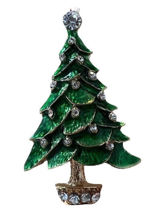 Brosa Craciun, bradut, multicolor, 4 cm, 222689