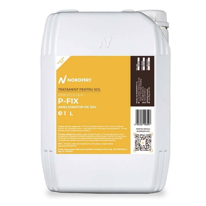 Solubilizator fosfor, Ameliorator de sol, ecologic, 1 L - P-Fix