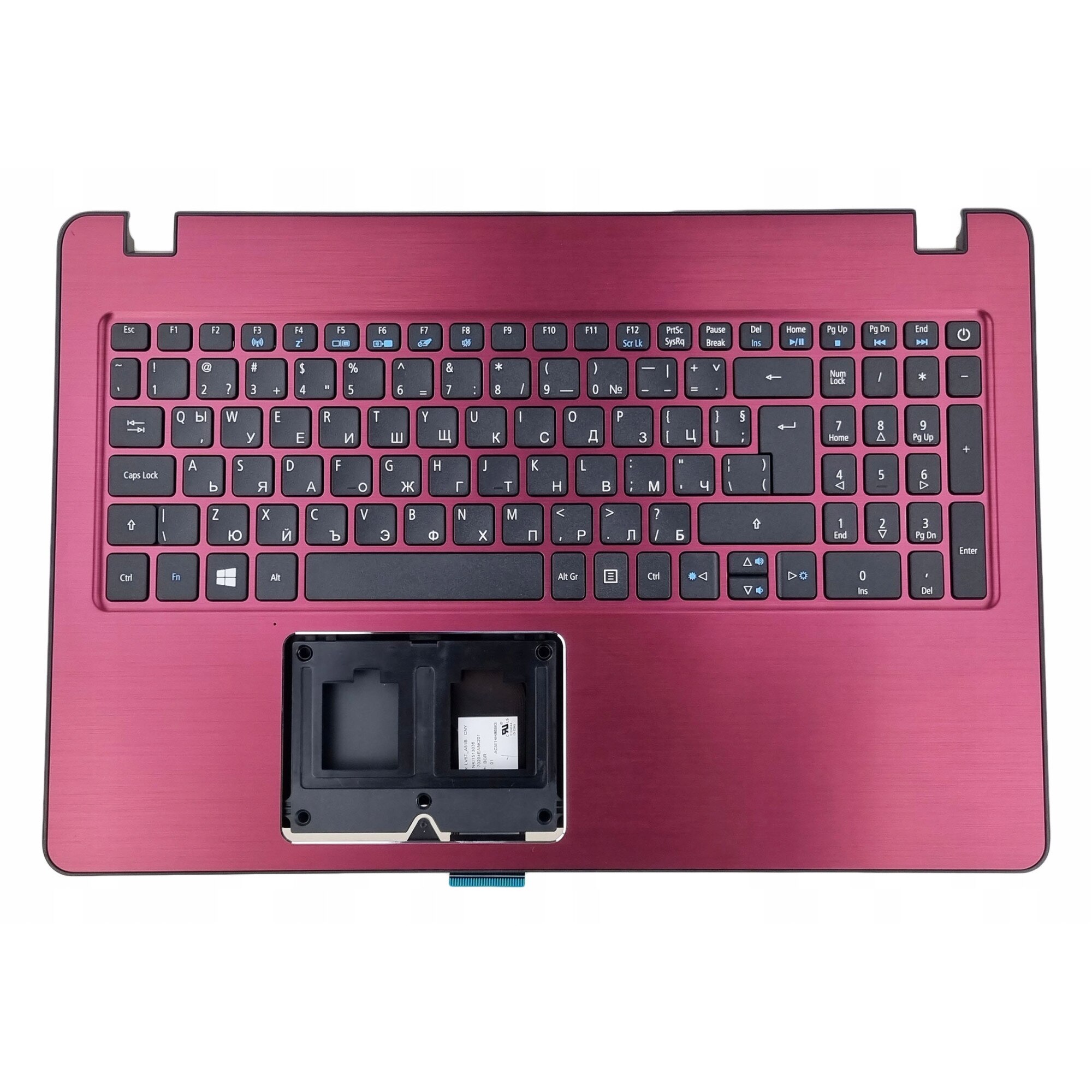 Клавиатура за лаптоп, Acer, Aspire, F5-573, F5-522, червен, български ...