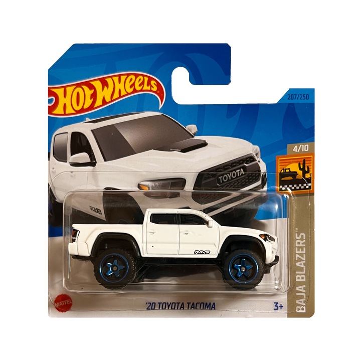 Masinuta metalica Hot Wheels, '20 Toyota Tacoma, 1:64, Alb