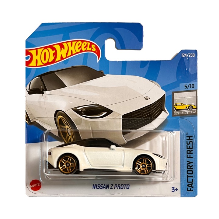 Метална кола Hot Wheels, Nissan Z Proto, 1:64, бяла