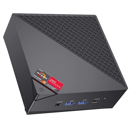 Mini PC Gaming AM06PRO, AMD Ryzen 5 5500U up to 4.0 GHz, 16 GB RAM, 512 GB SSD, Windows 11 Pro, Dual LAN RJ45, WiFi 5, BT 4.2, 4K Triple Display