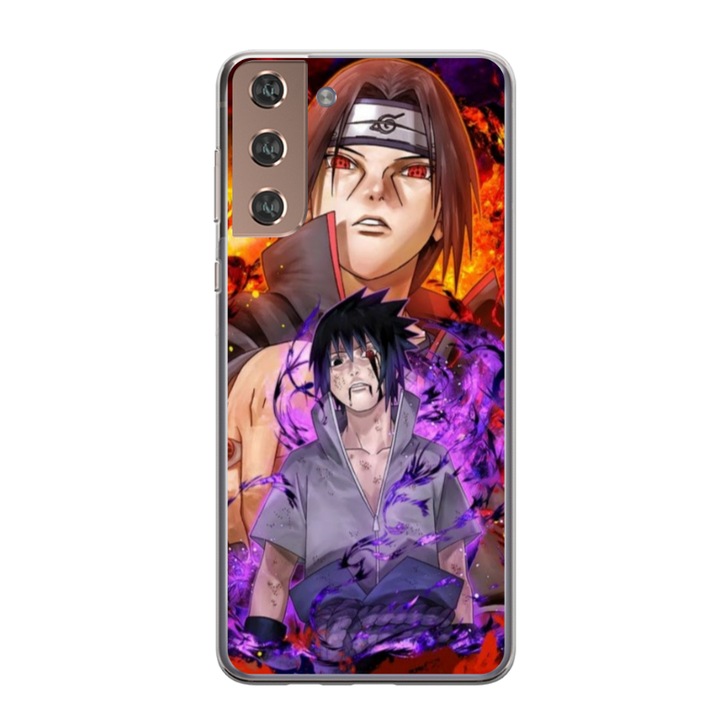 Husa personalizata HQ Print 360 de grade pentru Samsung Galaxy S21 FE, model Naruto #3, multicolor, S1D1M0162