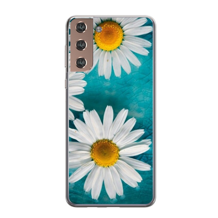 Husa personalizata HQ Print 360 de grade pentru Samsung Galaxy S21 FE, model Petunia #2, multicolor, S1D1M0239