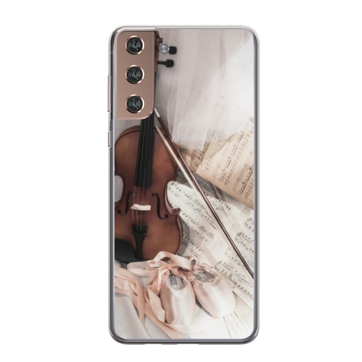 Husa personalizata HQ Print 360 de grade pentru Samsung Galaxy S22 Plus, model Violon, multicolor, S1D1M0371