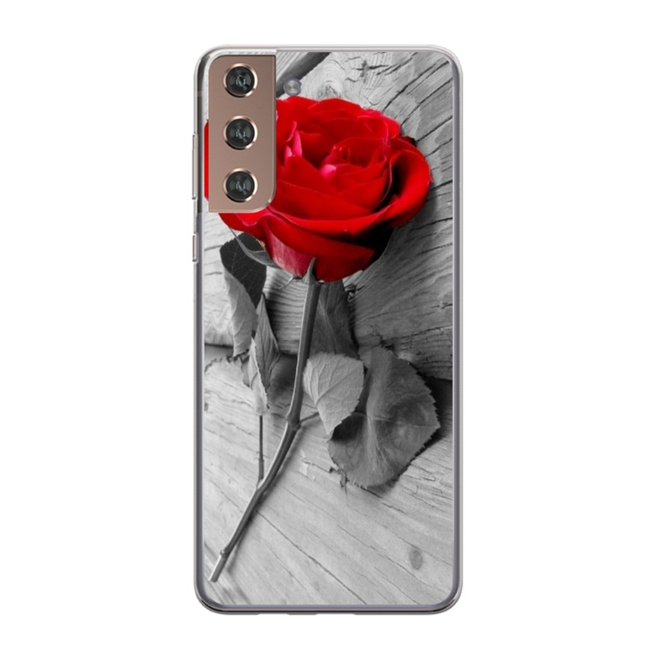 Személyre szabott HQ Print 360 fokos tok Samsung Galaxy S21 FE-hez, Rose modell, többszínű, S1D1M0384
