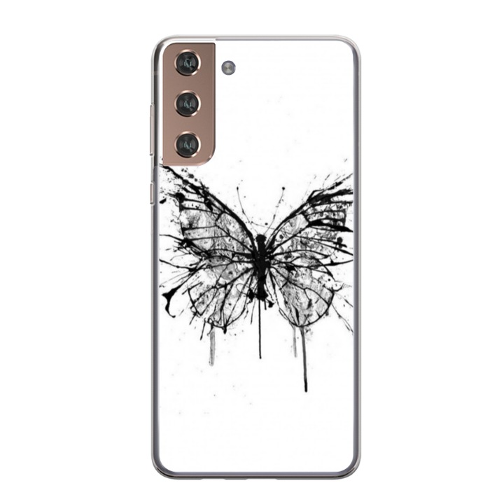 Személyre szabott HQ Print 360 fokos borító Samsung Galaxy S21 FE készülékhez, Butterfly 3. modell, sokszínű, S1D1M0030