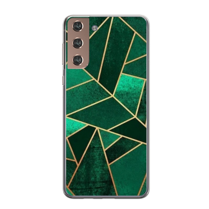 Egyedi HQ Print 360 fokos tok Samsung Galaxy S21 Plushoz, Emerald modell, többszínű, S1D1M0287