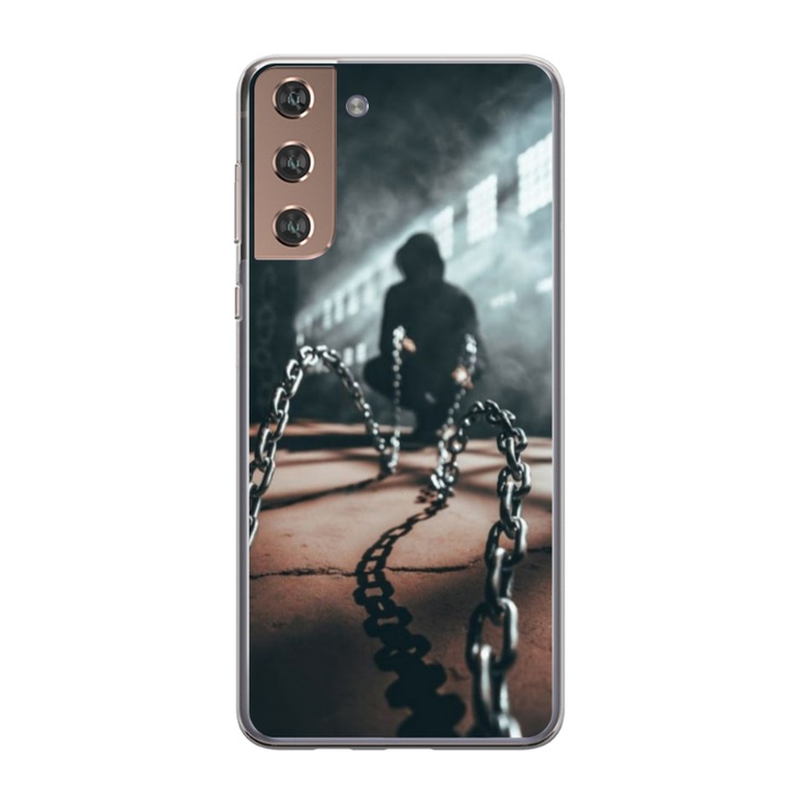 Husa personalizata Swim Case 360 de grade pentru Samsung Galaxy S21, model Capricorn, multicolor, S1D1M0295