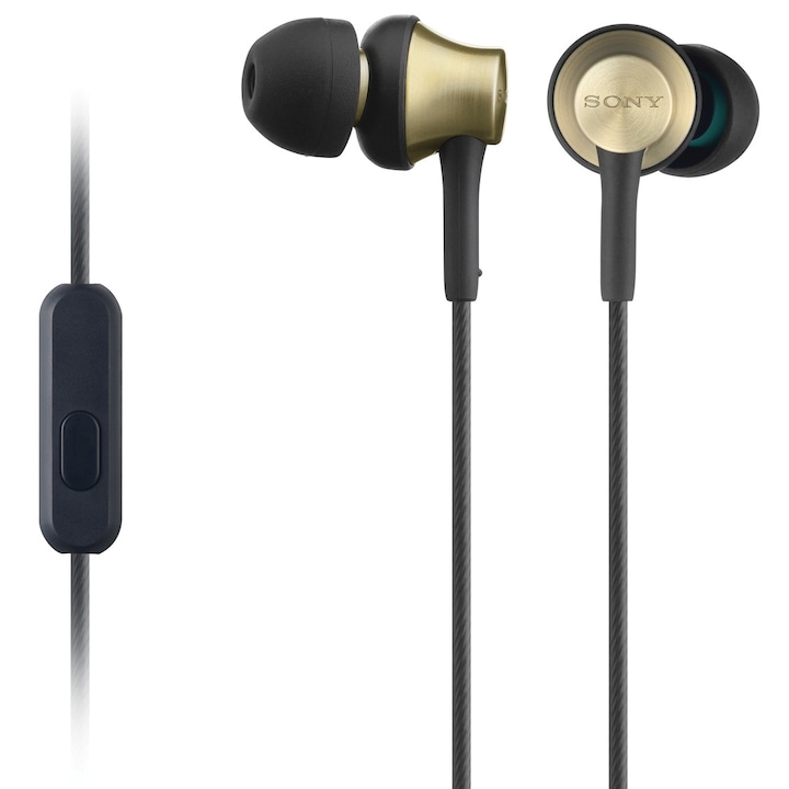 Аудио слушалки Sony MDREX650APT, In-Ear, Телефонен контрол, Черни-Златисти/Black-Gold