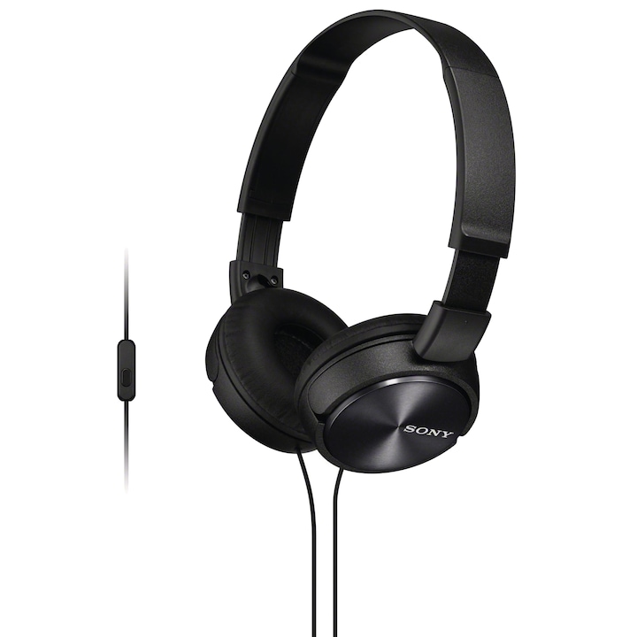 Sony MDRZX310APB fejhallgató, DJ típusú, telefon vezérlés, Fekete