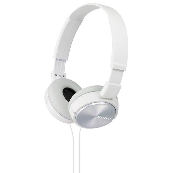 Аудио слушалки Sony MDRZX310W, Тип DJ, Бели/White