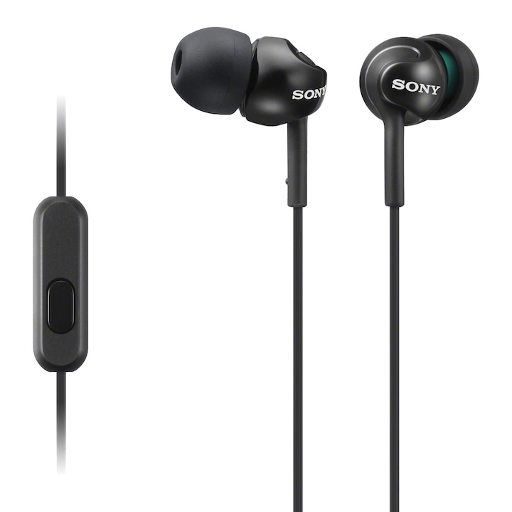 Аудио слушалки Sony MDREX110APB, In-Ear, Телефонен контрол, Черни/Black