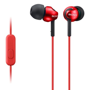 Casti In-Ear Sony MDREX110APR, Cu fir, Rosu Casti In-Ear Sony MDREX110APR, Cu fir, Rosu