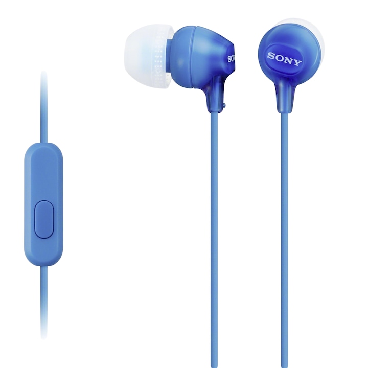 Sony MDREX15APLI In-ear fülhallgató, Telefon vezérlés, Kék