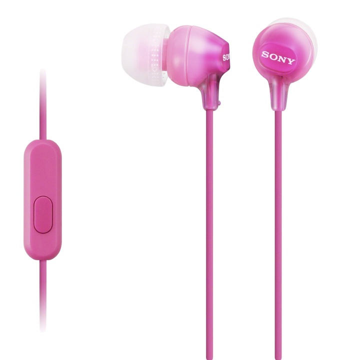 Sony MDREX15APPI In-ear fülhallgató, Telefon vezérlés, Rózsaszín