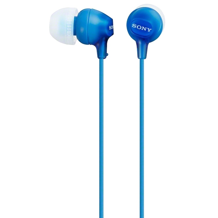 Аудио слушалки Sony MDR-EX15LPLI, In-Ear, Син/Blue