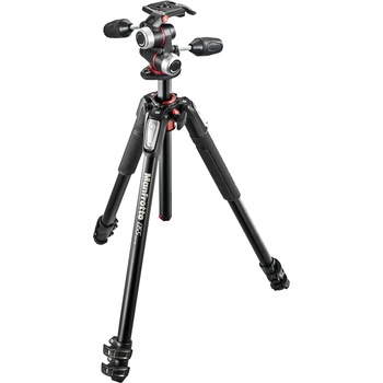 Kit trepied foto Manfrotto MK055XPRO3-3W, Negru Kit trepied foto Manfrotto MK055XPRO3-3W, Negru