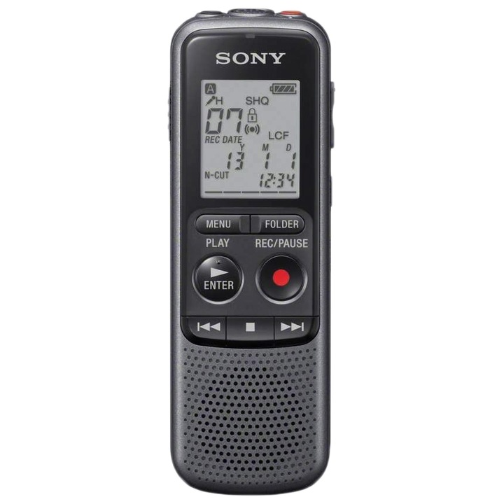 Диктофон Sony ICD-PX240, 4GB, Вградени говорители, Черен