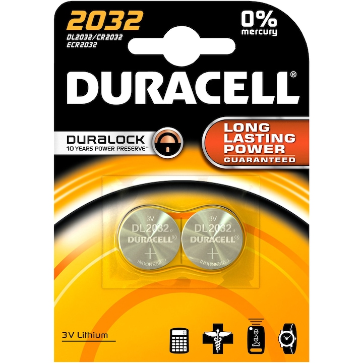 Duracell Lithium elem, 2032, 2 darab