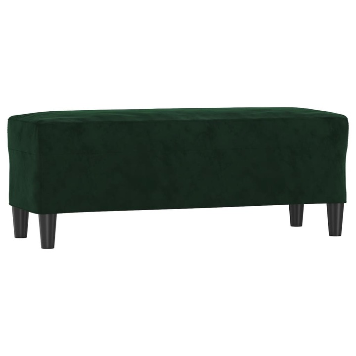 Пейка vidaXL, Тъмнозелена, 100x35x41 см, Кадифе, 5.6 kg