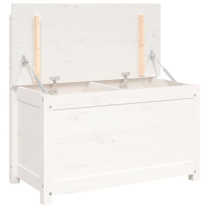 Пейка vidaXL, Бяла, 80x41x77 см, Борово дърво масив, 12.8 kg