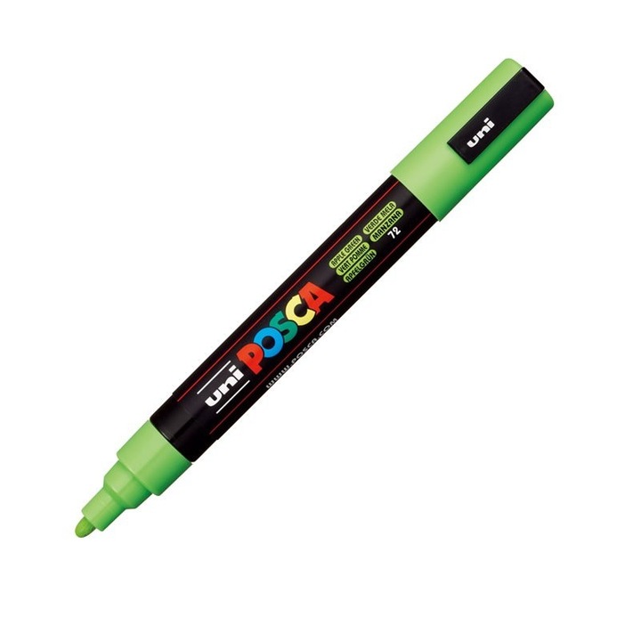 Маркер UNI PC-5M Posca, 1.8-2.5 mm, Зелен / Кафяв