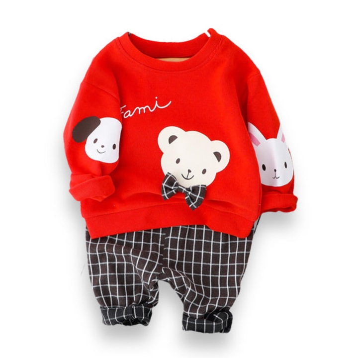 Compleu din 2 piese FAMI, Rosu, 110 CM