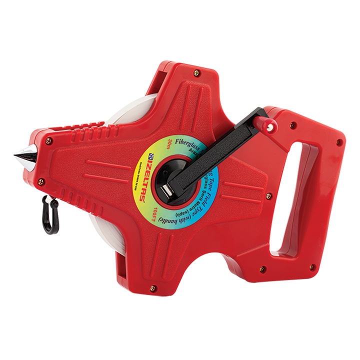 Ruleta cu banda din fibra de sticla IZELTAS, 50 m