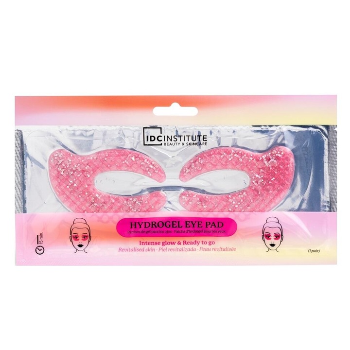 Set 2 patch-uri cu hidrogel pentru ochi IDC Institute, 56153, efect revitalizant