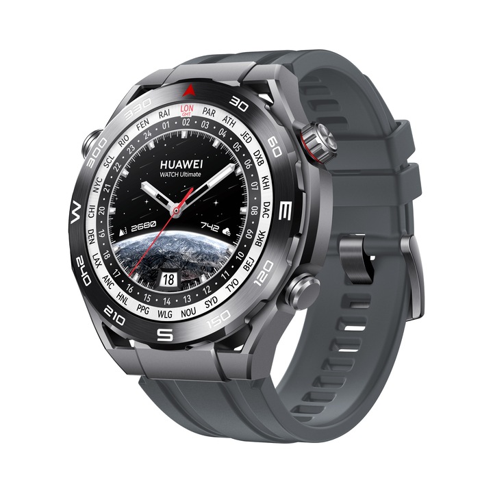 Силиконова верижка, smartWtools, 22мм, за Huawei Watch GT2 Pro 46mm, Ultimate, графит