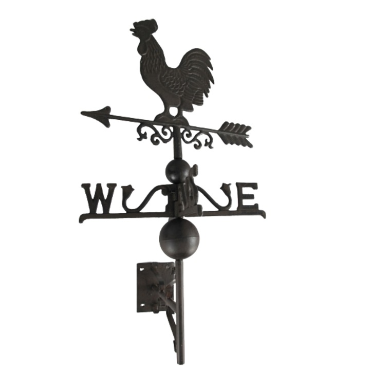 Girueta de perete, fonta, maro rustic, model cu cocos, H 65 x 45 cm