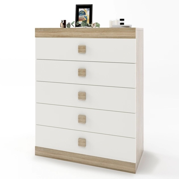 Comoda, Everest, Alb, 100x80x38 cm