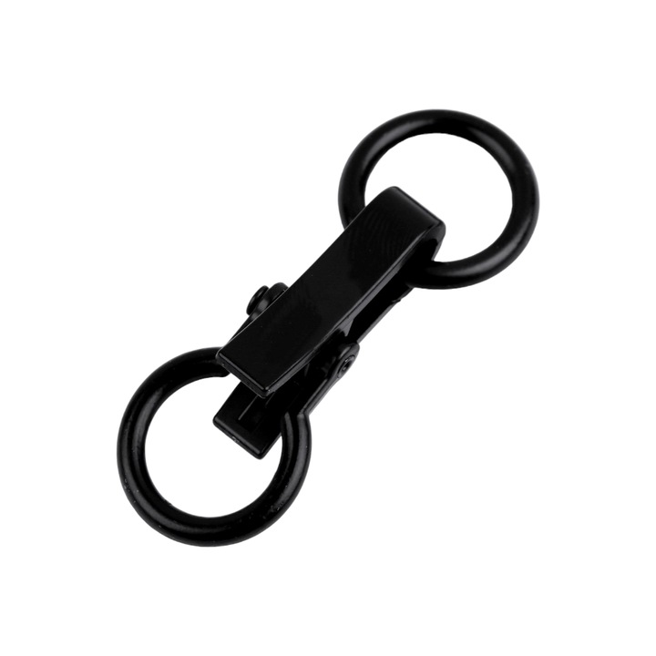 Dekoratív fém záróelemek ruházathoz, 21 x 60 mm, Fekete