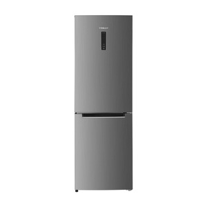 Combina frigorifica Finlux FBN350DIS, 323 l, H 185 cm, No Frost, Iluminare LED, Panou digital, Clasa E, Inox
