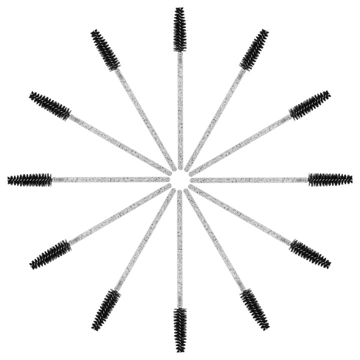 Комплект от 25 четки за мигли Aria, блестящи, черни