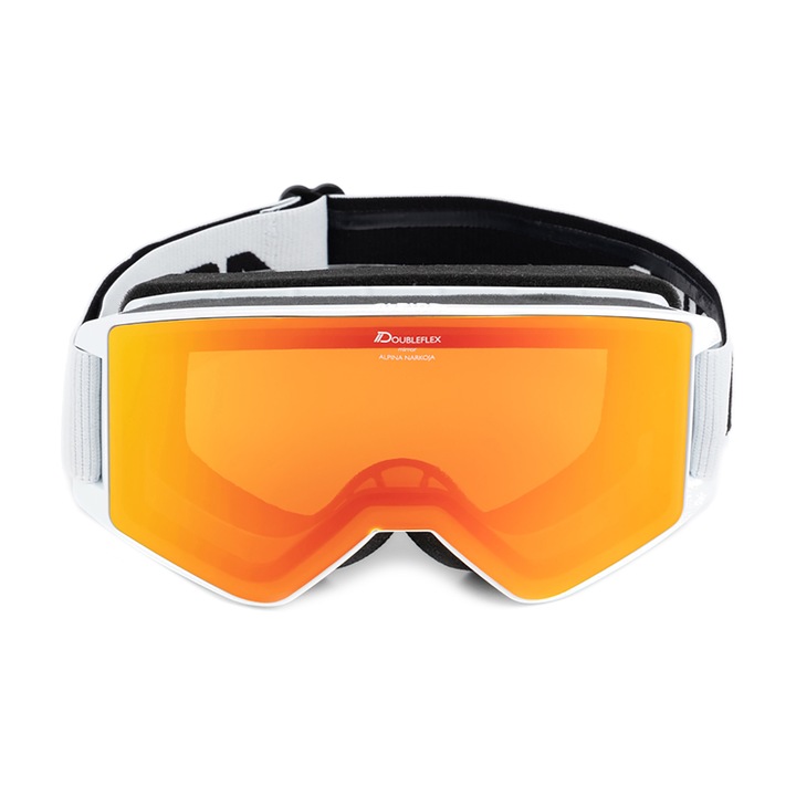 Ochelari pentru ski, Alpina, Alb/Portocaliu, M