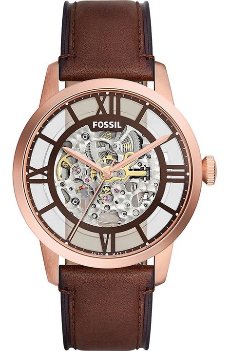 Ceas pentru barbati, Fossil, Inox/Piele, Maro
