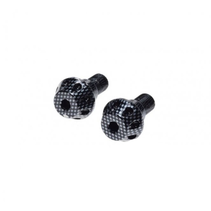 Set 2 capete ghidon imitatie carbon, M16x1.5