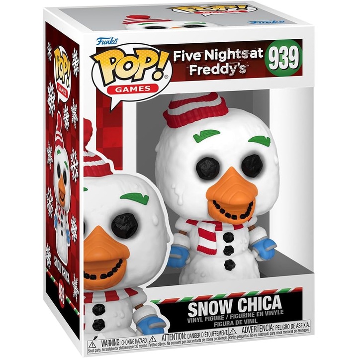 Figura - Pop! Five Nights At Freddy's: Snow Chica, fehér, 16 cm