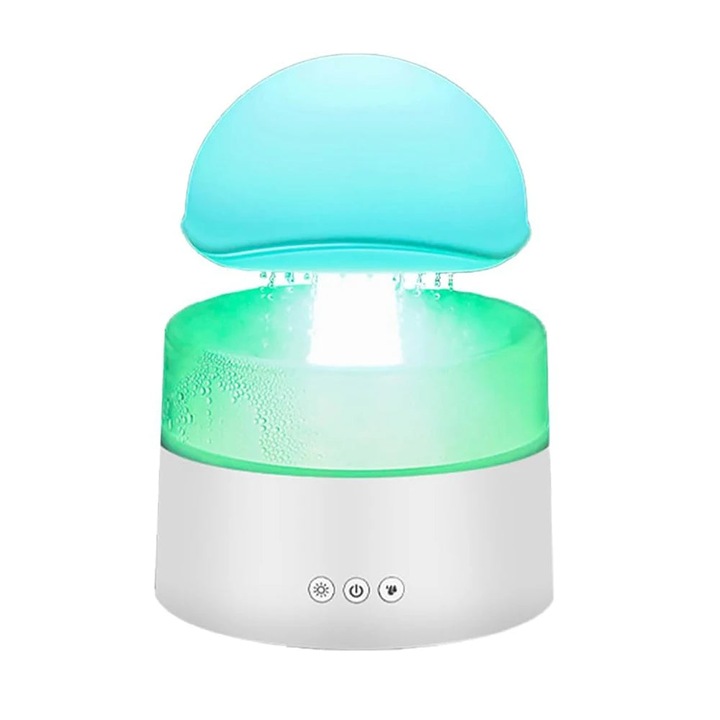 Umidificator, 36 dB, 500 ml, LED-uri 7 culori, telecomanda, maro