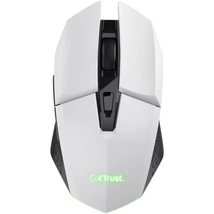 Безжична мишка gaming Trust Gaming GXT 110 Felox, 80 часа игра, 800-4800 DPI, многоцветно LED осветление, 6 бутона, RGB мишка, бяла