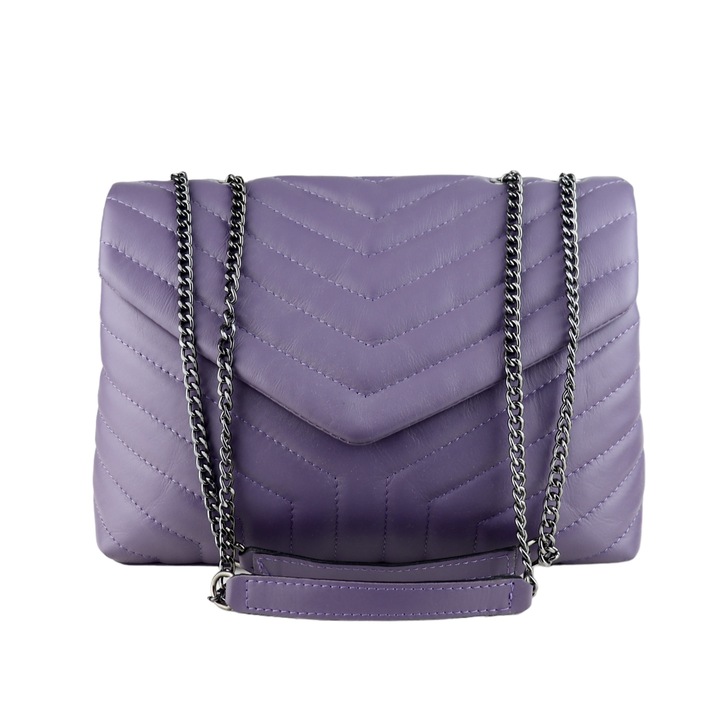 Női táska, Moranti, Természetes bőr, Lila