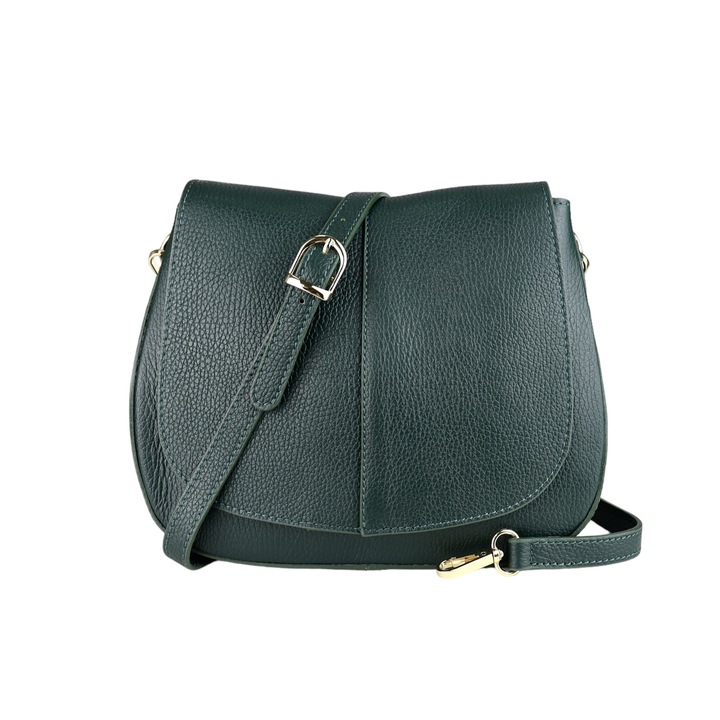 Női táska, Moranti, Természetes bőr, Zöld