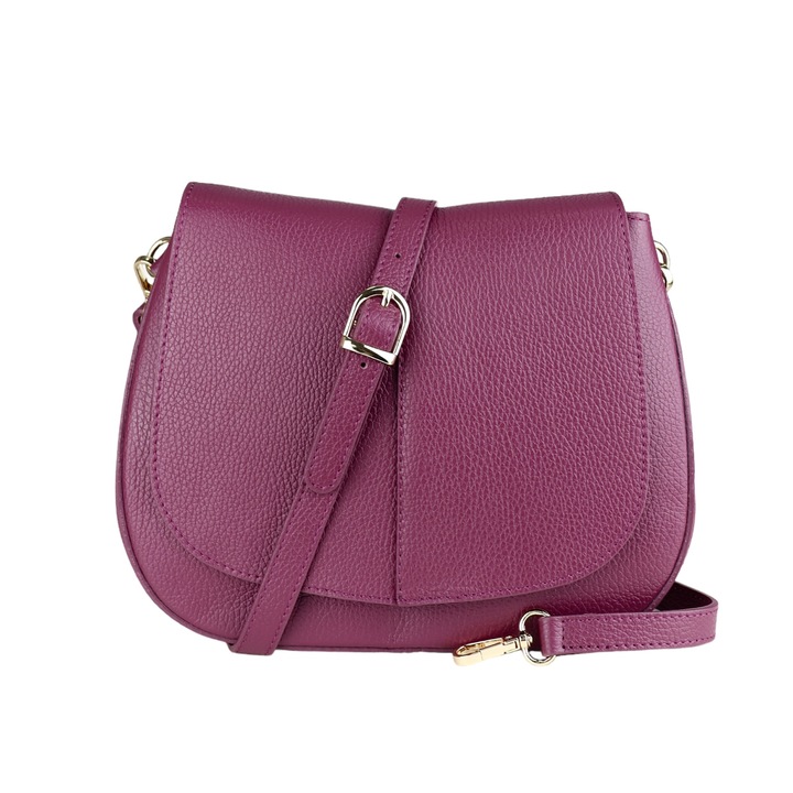 Női táska, Moranti, Természetes bőr, Lila